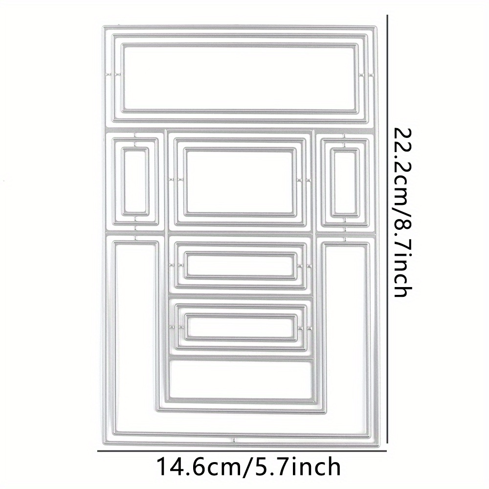 Image of 1pc Center Stepper Card Metal Cutting Dies, Embossing Diecut For Diy Card Making Scrapbooking Crafting Supplies, Template Mold, Photo Album Paper Die Cuts For Craft Decoration