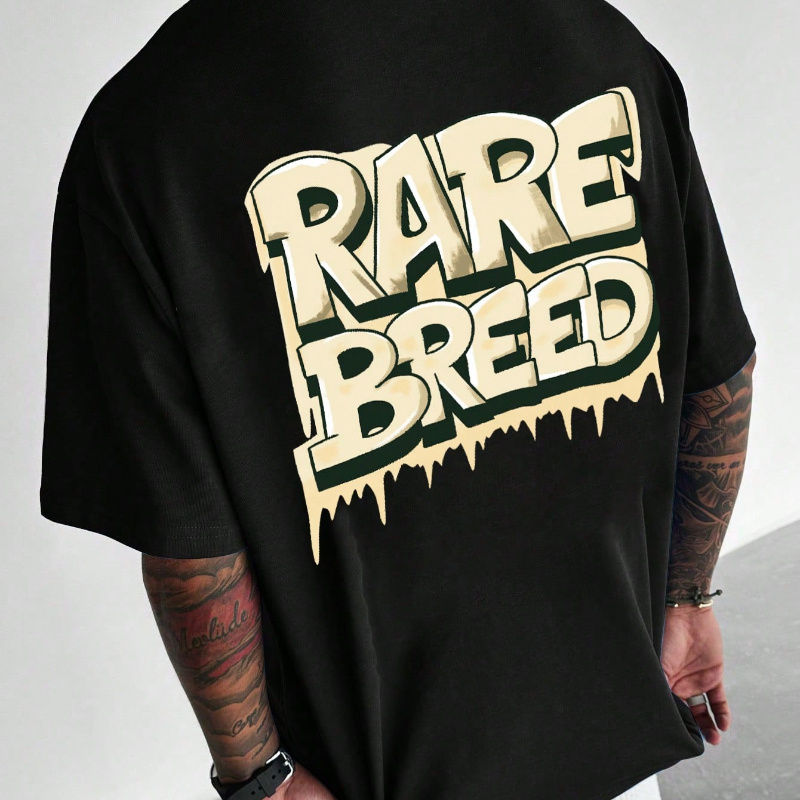 

Men's"rare Breed" Graphic Printing T-shirt Summer, Short-sleeved Men's T-shirt, Men's Summer Clothing