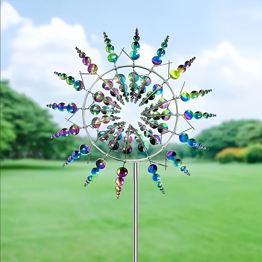 

Enchanting 3d Metal Windmill - Kinetic Outdoor Wind Spinner For Garden & Patio Decor, No Battery Needed Wind Spinners Outdoor Windmills For The Yard