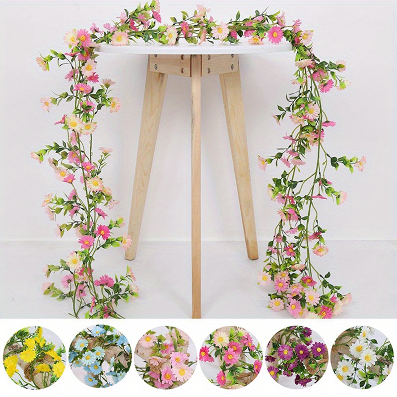 

Charming 82.67" Artificial Daisy Garland - Perfect For Home, Garden, Weddings, Valentine's & Birthday Parties Flower Decorations Wedding Bouquets For Bride