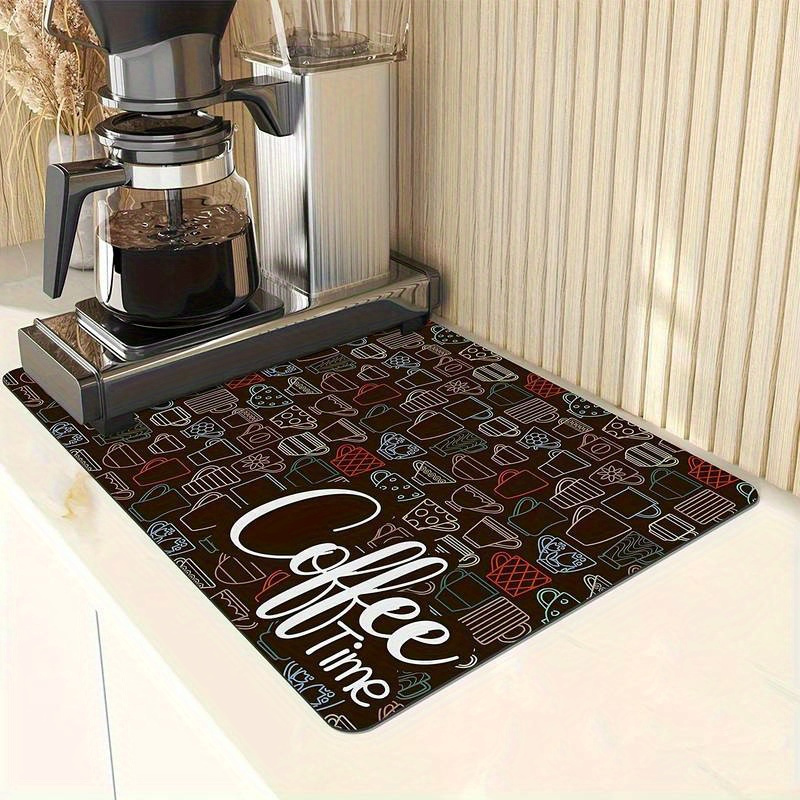 TEMU Mat For Countertop - Versatile Drying Pad For Dishes, Cups & Appliances, For , Bathroom & Room