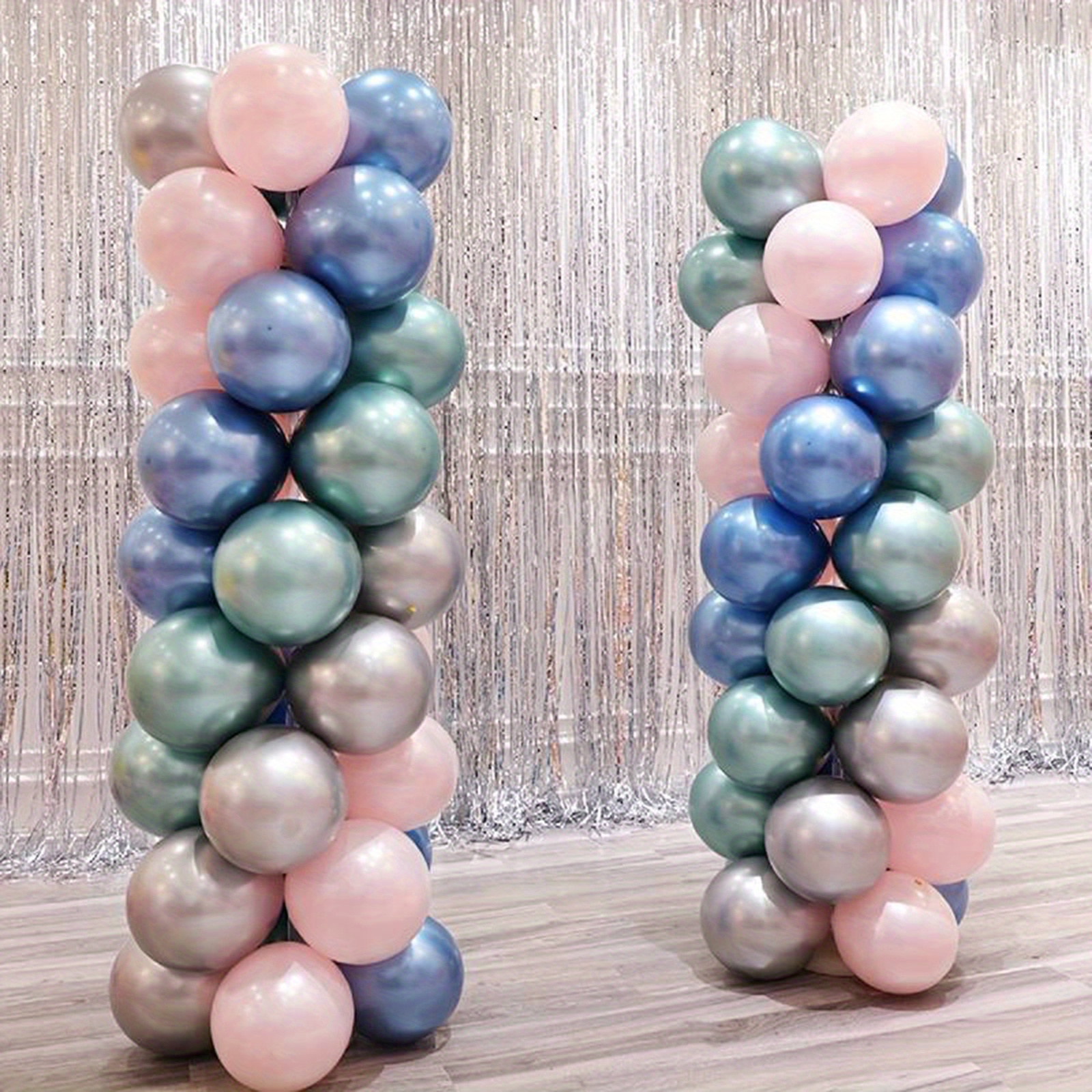 

2pcs Reusable Balloon Stand Kit - 50" Guide, Floating Four-pillar Design For Weddings, Birthdays & Graduations - Perfect For Party Decorations Balloons Decoration Set Balloon Decorations