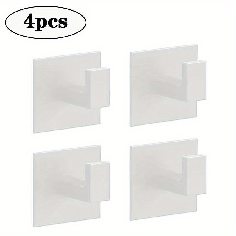 Image of Durable Adhesive Wall Hook For Hanging Coats, Clothes, Shower Robes, And Towels Or Bathroom