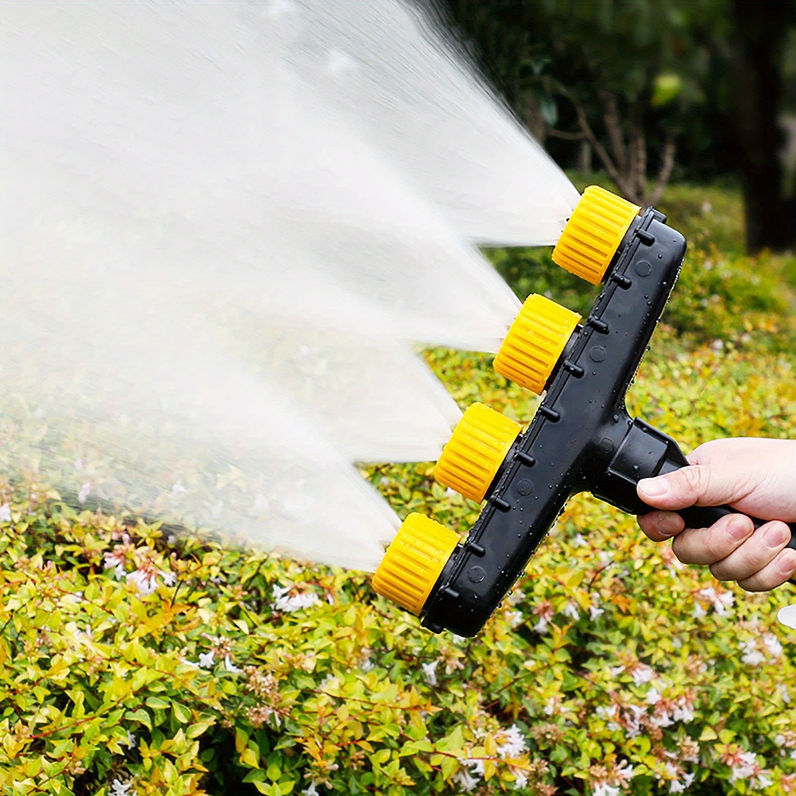 

Adjustable Garden Hose Nozzle Sprayer - Versatile Watering Patterns For Plants, Pets & Car Wash - Durable Plastic, Handheld Design