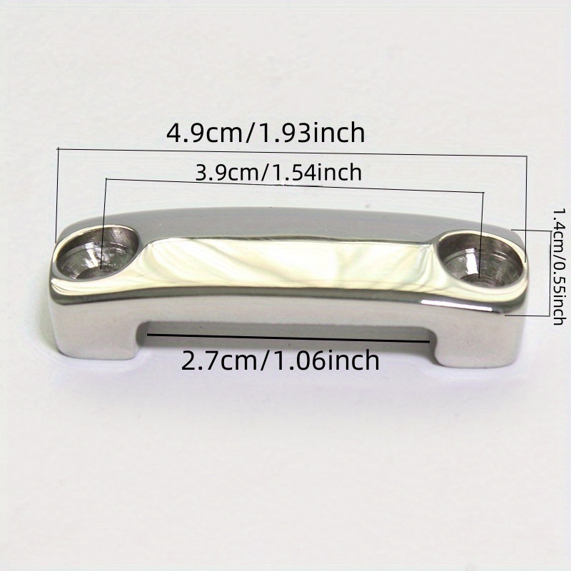 2pcs Boat Stainless Cargo Tie Down Strap Mounting Saddles