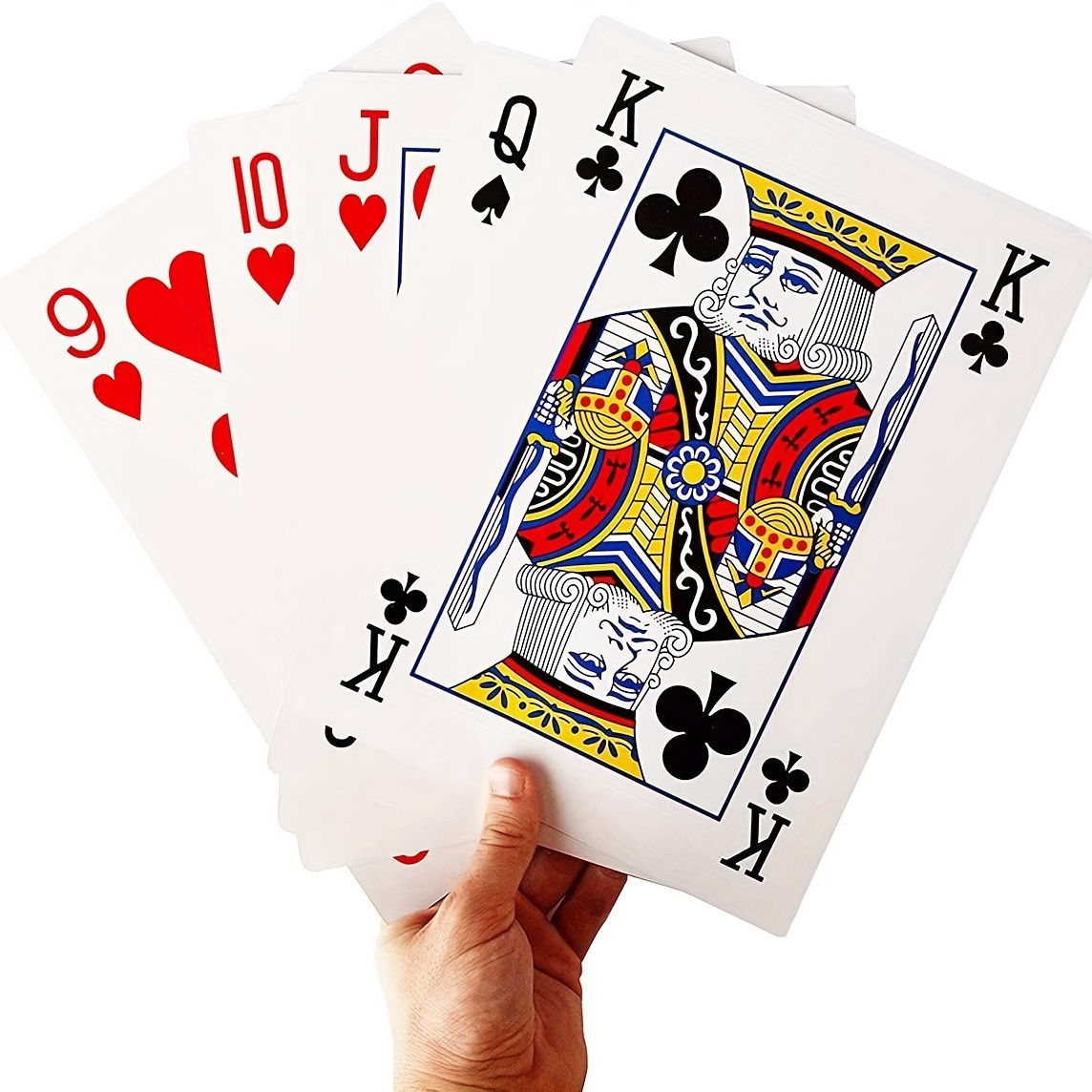 

Playing Cards - Oversized Deck For , Jumbo Card Games - Cardboard Material, Suitable For Adults & Teens 14+ - Ideal For Wedding Parties, Birthday Celebrations & Themed Events