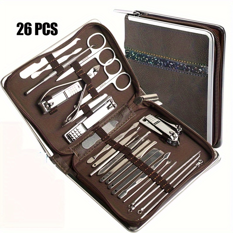 

26-piece Deluxe Manicure And Pedicure Kit - Complete Nail Care Set - Professional Grooming Tools With Elegant Box For Home And Travel