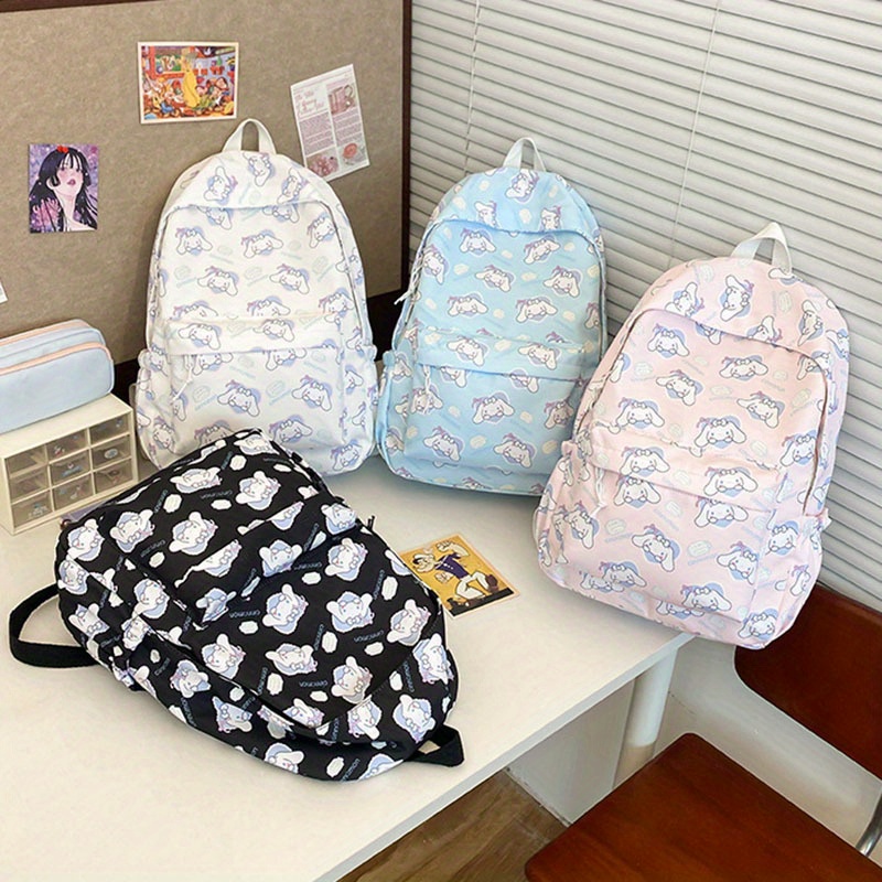 

Authorized Cinnamoroll Cartoon Backpack High-capacity Durable, Fashionable Nylon Preppy Bag