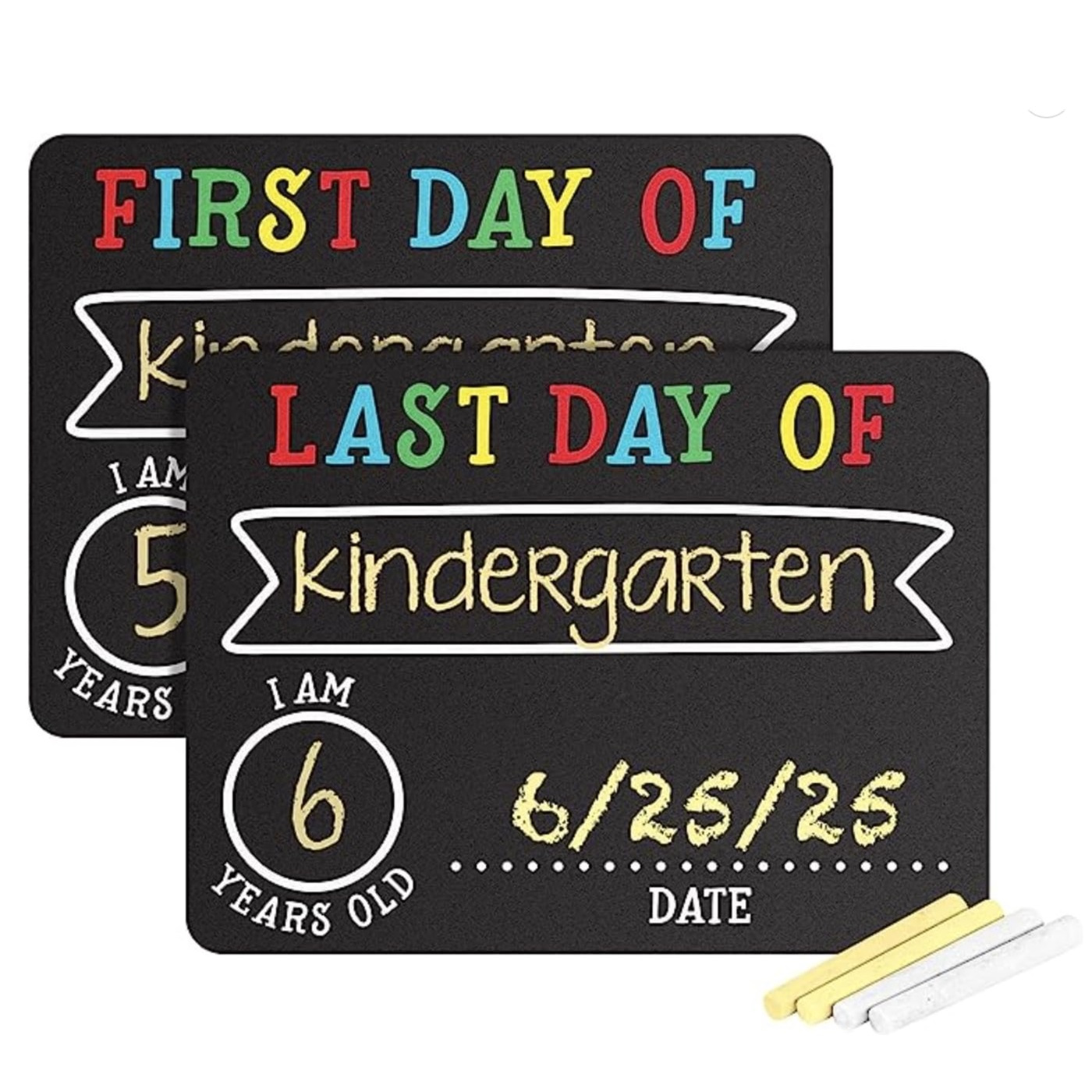 

Double-sided First & Last Day Of School Chalkboard Sign - Perfect For Memorable Photos & Celebrations