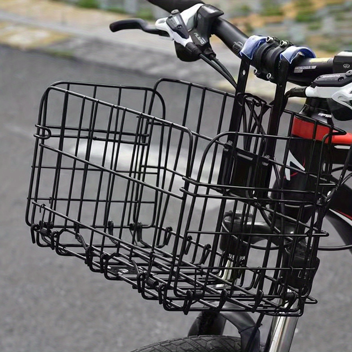 

Versatile Folding Bike Basket – Easy-mount Handlebar Wire Mesh Bag For Front/rear, Secure Transport & Storage