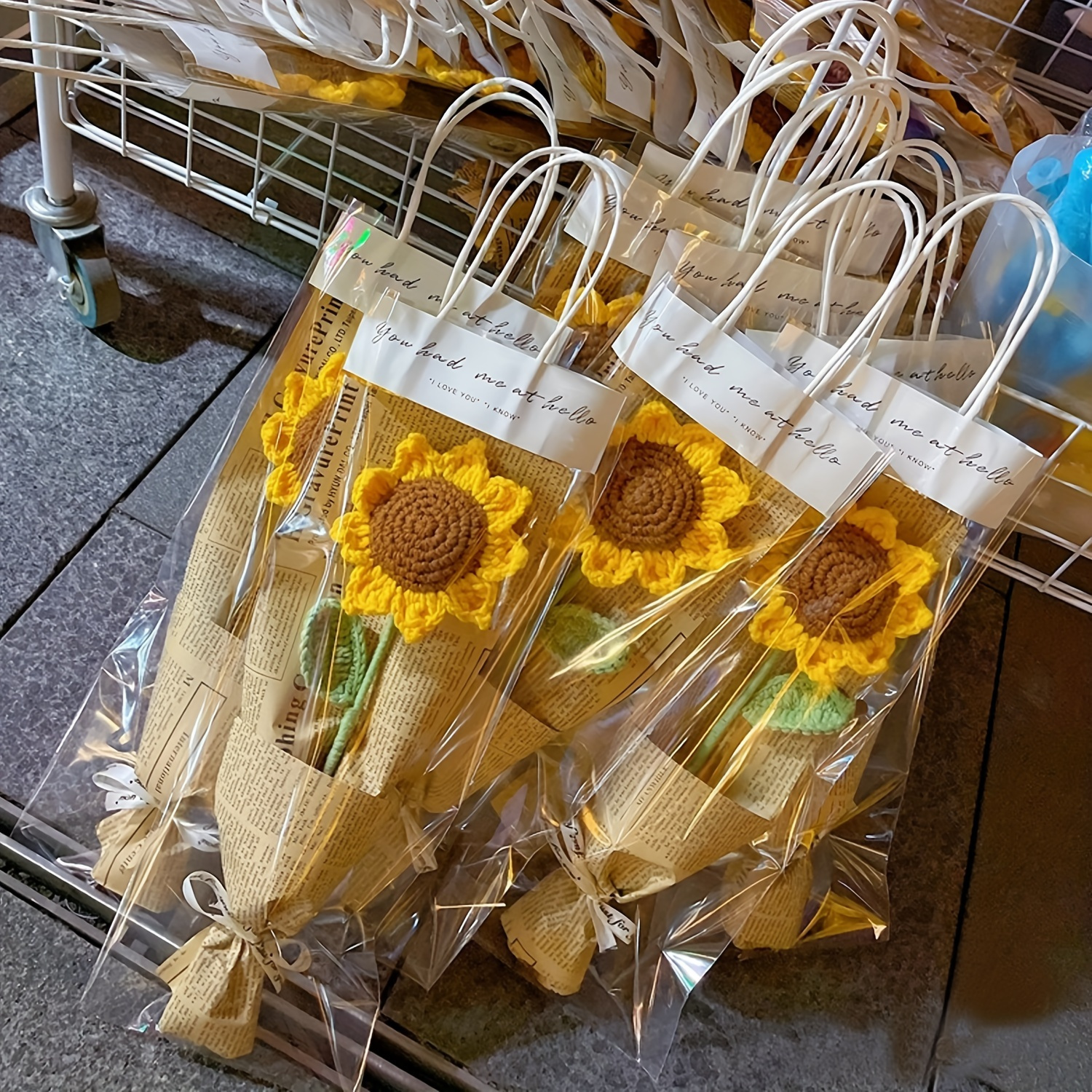 

Handcrafted Sunflower Bouquet - Perfect Gift For Her, Unique Decor For Home, Kitchen, Wedding, Party & Office - Ideal For Valentine's Day & Mother's Day