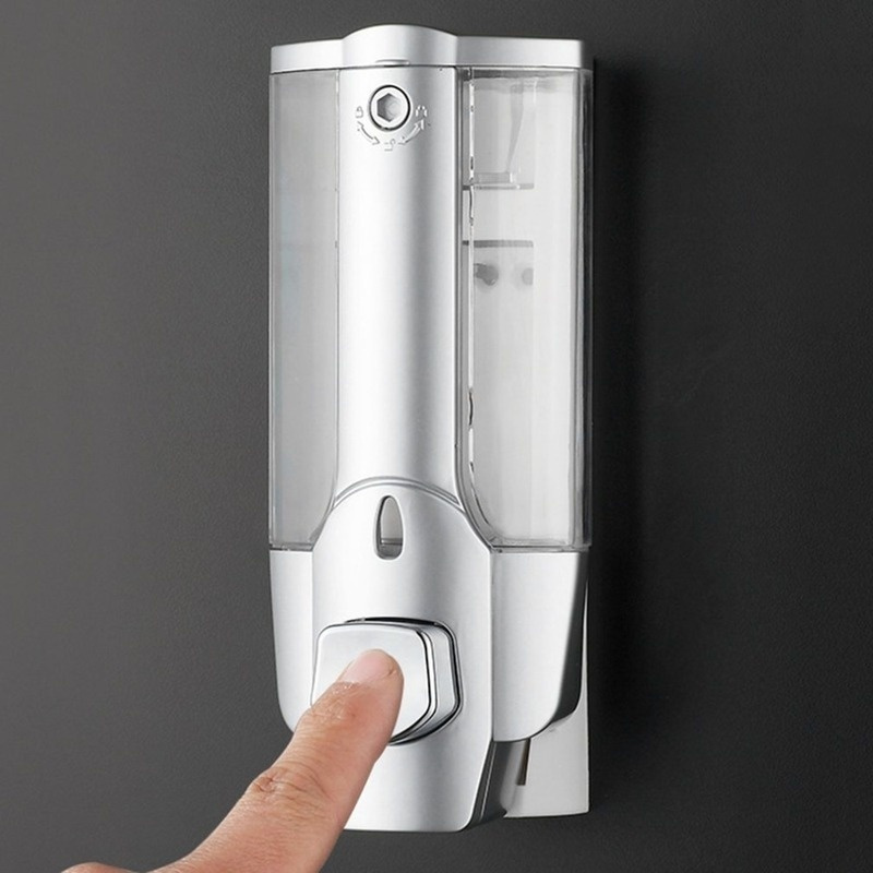 

350ml Touchless Hand Soap & Shampoo Dispenser - Wall-mounted, Lockable, No-drip Design For Bathroom & Kitchen