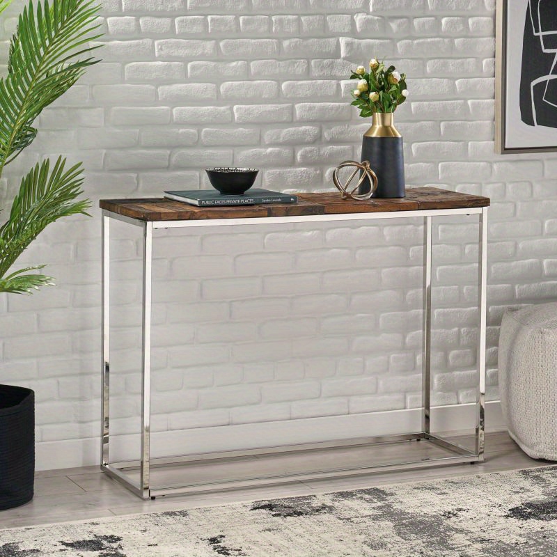 

Contemporary Wooden Console Table, 43.50" Length X 31.00" Height X 13.75" Width, Stylish Foyer & Living Room Furniture, Modern Accent Hallway Entryway Table