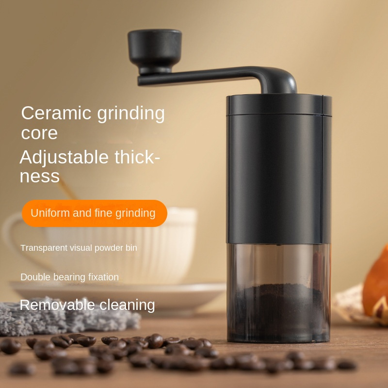 

Portable Manual Coffee Grinder With Adjustable Ceramic Core - Hand-cranked, Perfect For Home & Camping - Experience True Coffee Flavor Coffee Maker Coffee Accessories