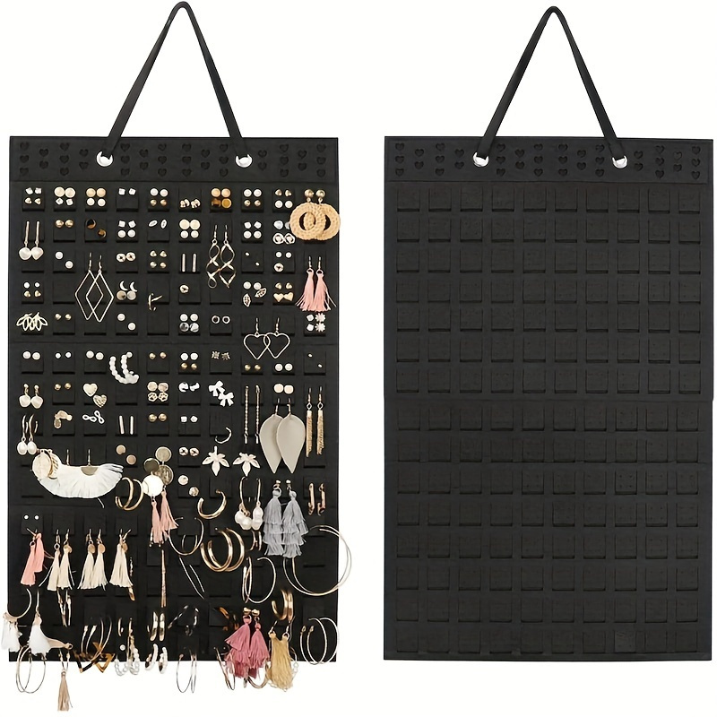

compact Organizer" Wall-mounted Jewelry Organizer With Display Stand - Perfect For Earrings & Necklaces, Ideal For Small Items Storage