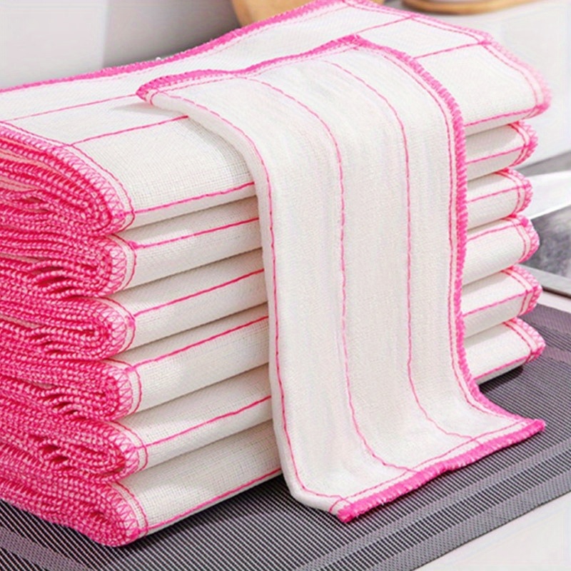 

10pcs Cleaning Cloths - , Absorbent & Dishwashing Towels For Home Use Kitchen Towels Dish Towels