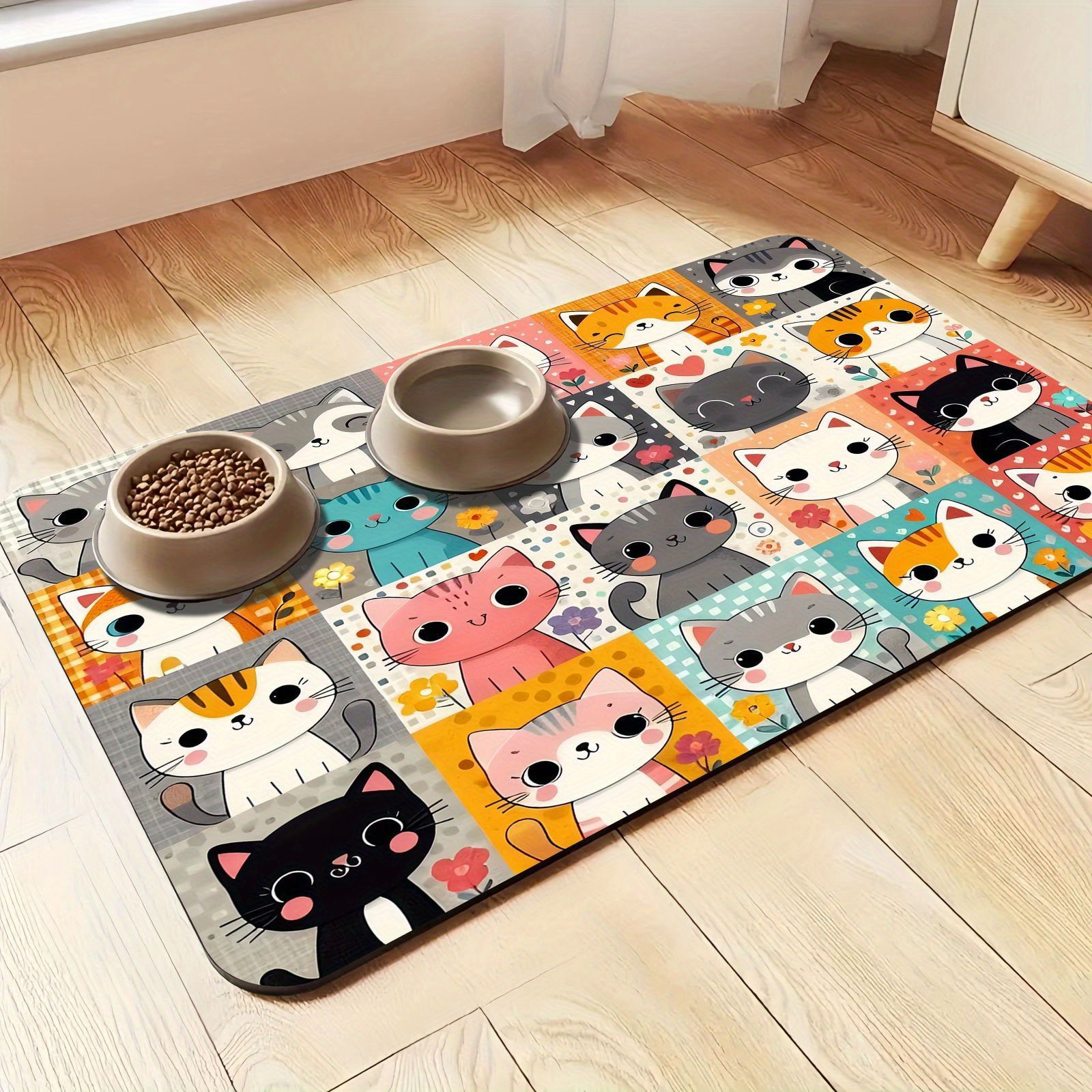 

1pc Quick-dry Pet Feeding Mat For Dogs & Cats - Non-slip, Waterproof, Splash-proof Food Placemat Pet Mat For Food And Water Dog Food Mat Waterproof
