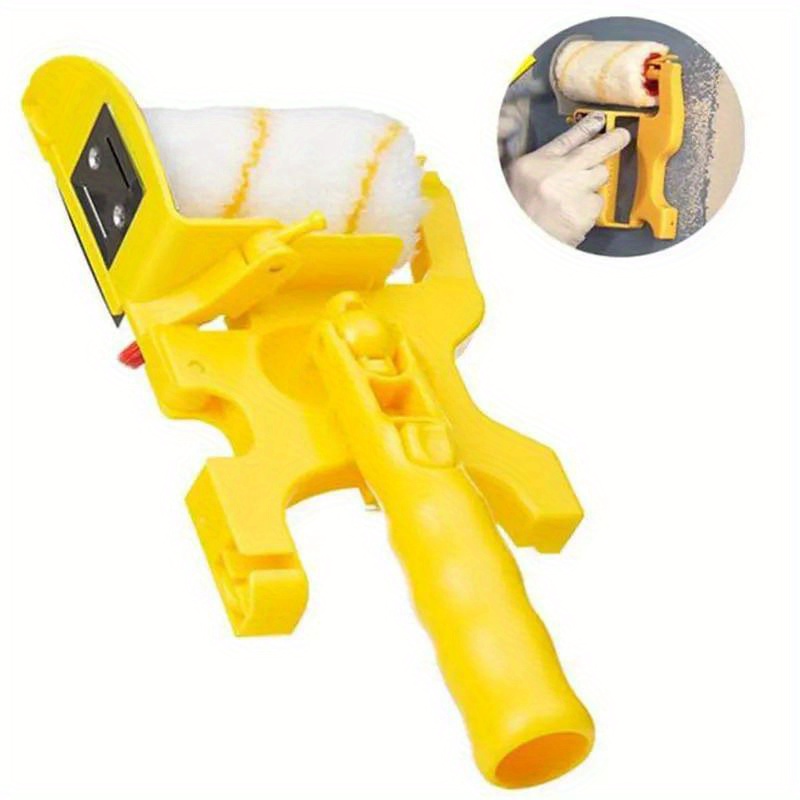 

Professional Paint Roller Edger Tool With Soft Eye Roll And Cleaning Brush, Multifunctional Plastic Painting Tool For Walls And Ceilings, Easy To Install And Rotate 360 Degrees