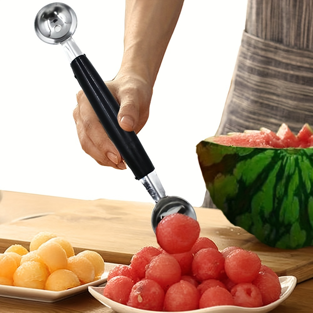 

Stainless Steel Fruit Scoop & Ball Digger - Perfect For Watermelon, Cantaloupe & More - Essential Kitchen Gadget