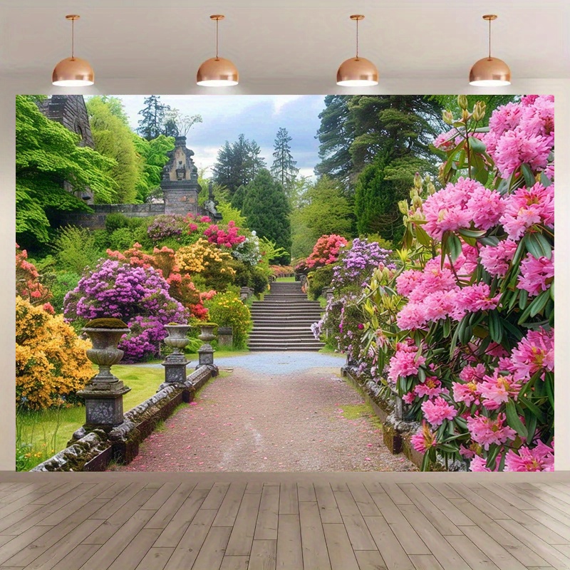 Toile De Fond Japonaise 150x100cm - Fleur De Cerisier Printanier - Décoration Photo Mariage, Fête