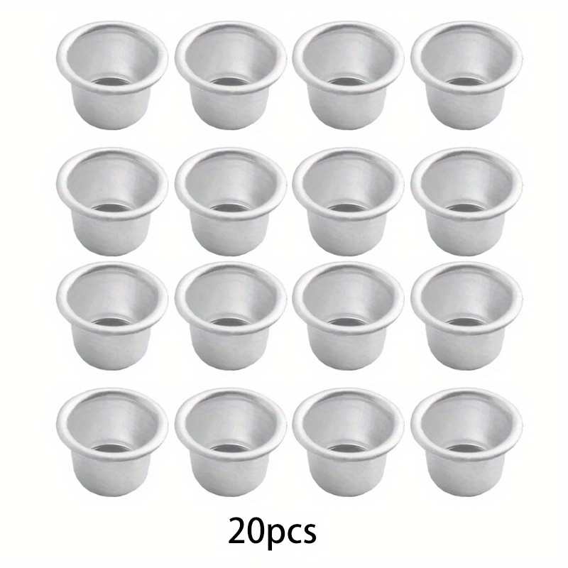 

20pcs European Style Aluminum Candlestick Holders, Candle Cups With Floor Mount Base For Home Decor And Special Occasions