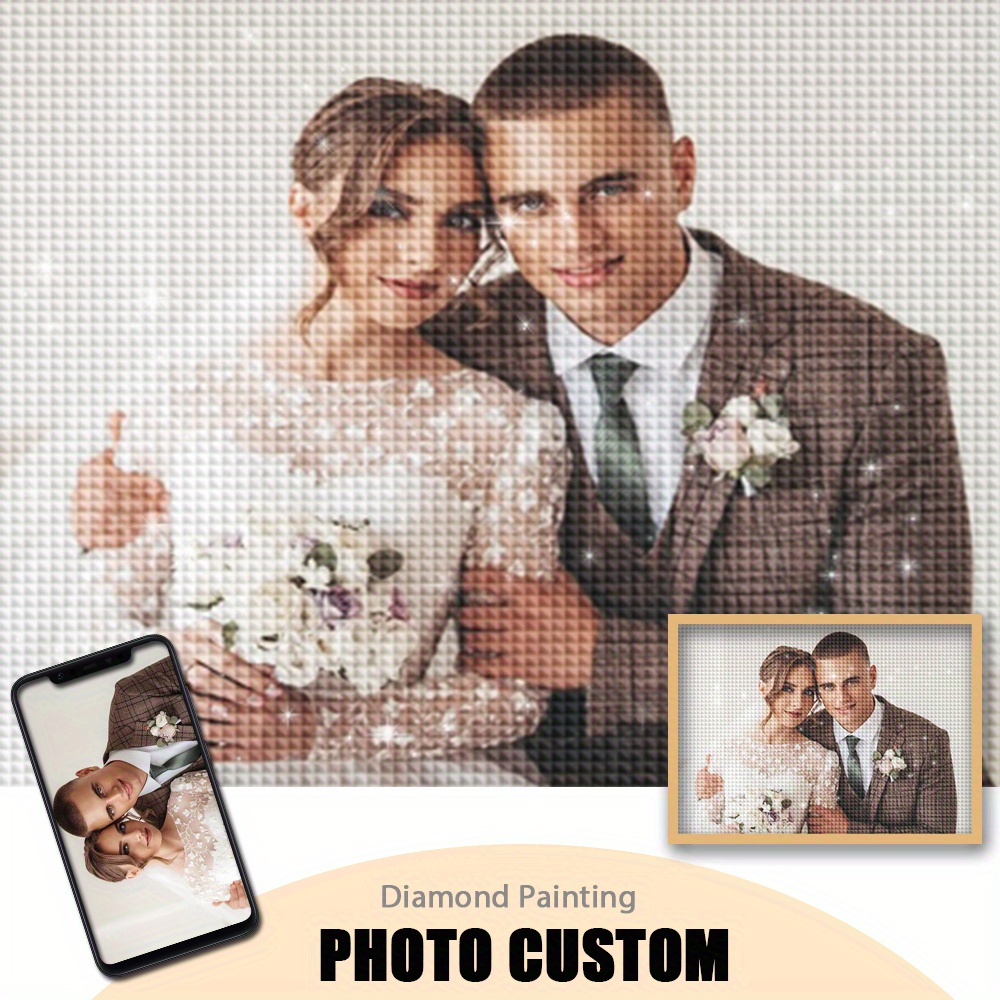 

Photo Custom Diamond Mosaic With Your Own Photo Unique Gift Square Round Diamond Art Painting Customize Personalized Rhinestones Picture 5d Diy New Arrival Handmade Gift