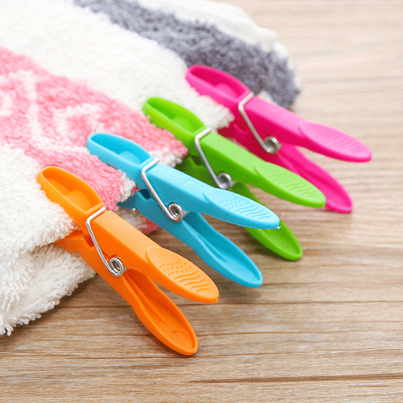 

24-pack Plastic Laundry Clips – Multi-purpose Clothespins For Towels, Socks, Bed Sheets – Durable Grip Clothes Pegs For Home And Kitchen Use