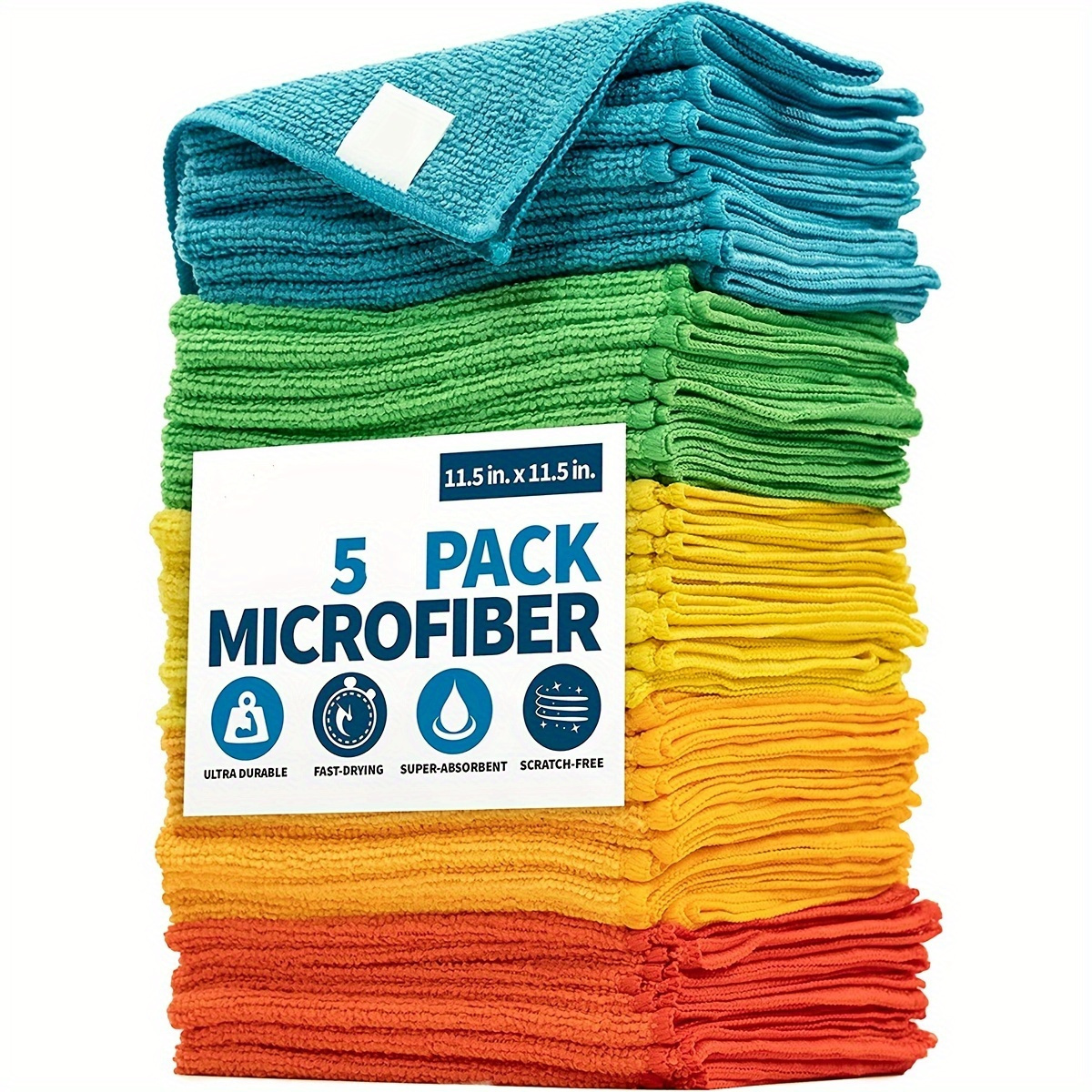 5 10pcs microfiber cleaning cloth cleaning towels for housekeeping reusable and lint free cloth towels home kitchen supplies random color