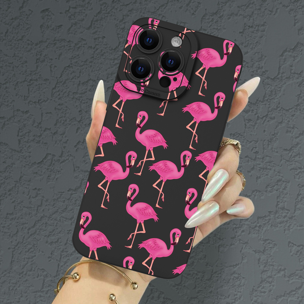 

Flamingo Pattern Pattern Mobile Phone Case Full-body Protective Shockproof Tpu Case For 15 14 13 12 11 Xs Xr X 7 8 Mini Plus Pro Max Se