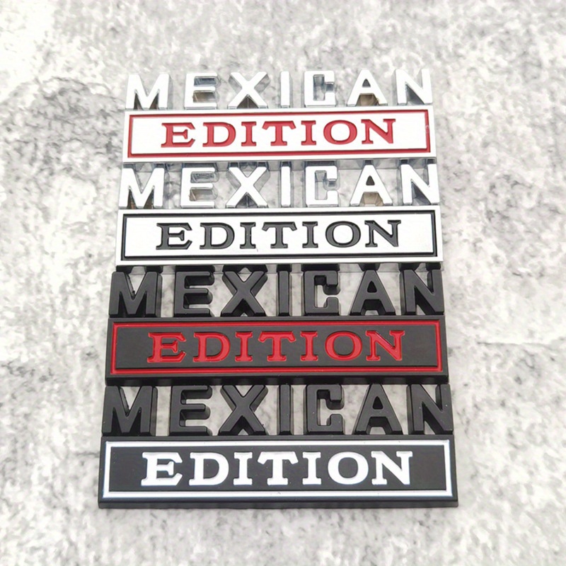 

Metal Mexican Edition Emblem, Universal Automotive Badge, Durable Alloy Vehicle Body Decal, Premium Car Exterior Accessory