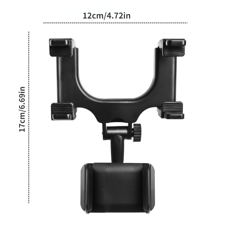 1pcs abs waterproof 360 rotating car phone holder rear view mirror mount for eye level safe viewing details 4