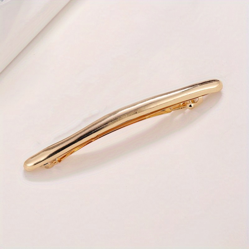 A Clip With A European And American - Temperament, In Of A Long Bow, Irregularly Shaped With A Spring Clip.