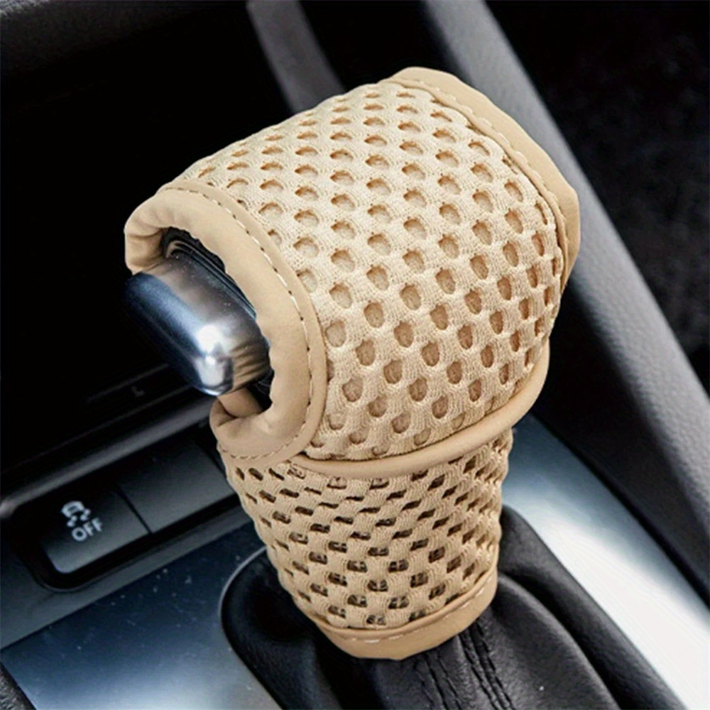 

Universal Fit Polyester Car Shift Knob Cover, Breathable Shift Handle Protector, Non-slip, Washable, For Driving With Car Accessory