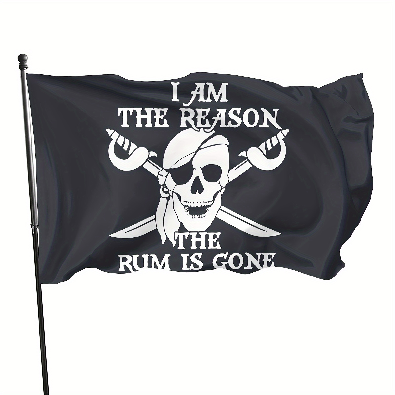 

Funny Pirate Flag - 3x5 Ft Durable Polyester Banner For Indoor/outdoor Decor, Perfect For Home & Holiday Celebrations