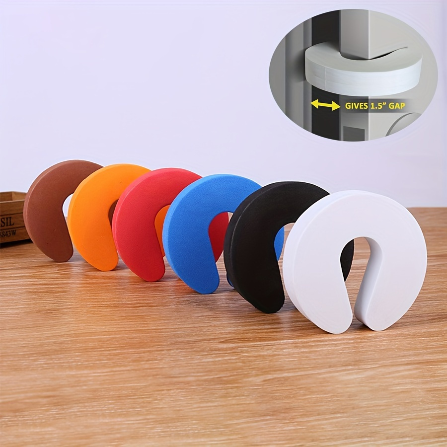 

6-pack Eva Foam Door Stops - Rubber Anti-collision For Finger And Hand Protection - Prevents Injuries And Slamming - Damage-free Set