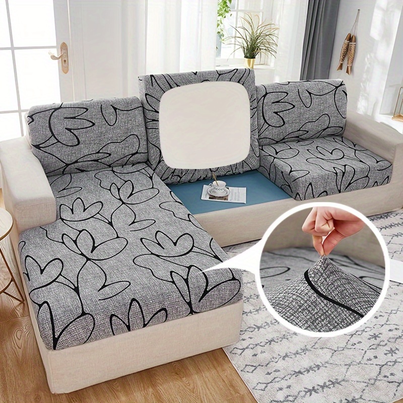 

Stretchable Sofa Slipcover - Soft & Comfortable, Easy-clean Print Couch Cover For Pet Hair Protection, Home Decor