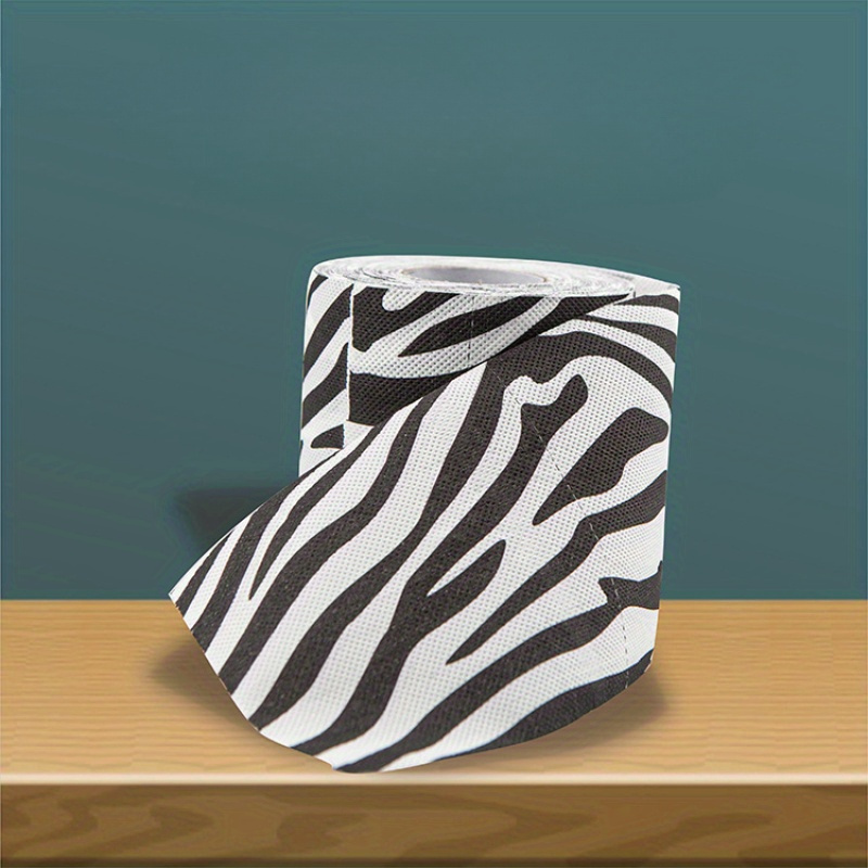 

Zebra Print 4-ply Thick Wood Pulp Tissue Roll - Fragrance-free, Plastic-free For Commercial Use