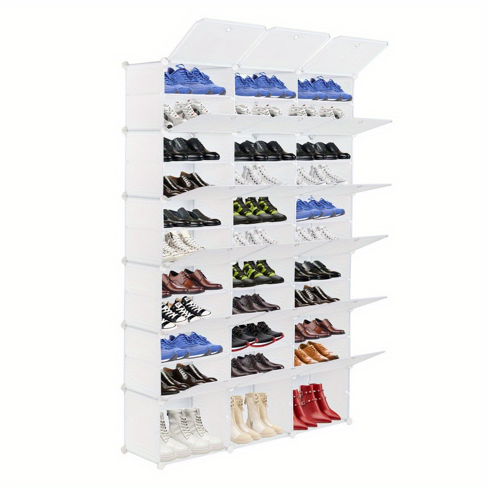 12 tier portable shoe rack organizer dustproof covers Temu