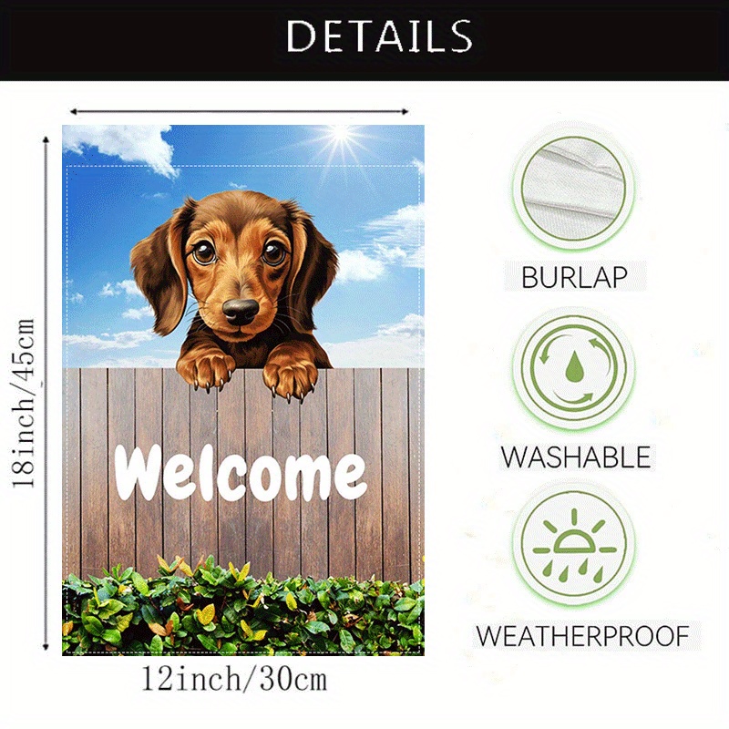 Gartenflagge 'Pets Welcome' – 30,5 X 45,7 Cm, Doppelseitig Mit Pfotenabdrücken, Wetterfest