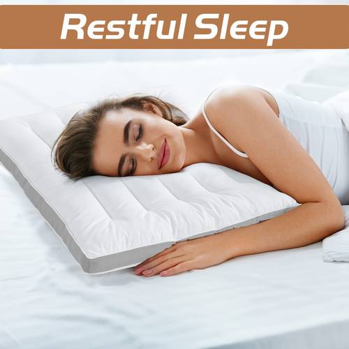 1pc ultra thin bed pillows for stomach and back sleeper flat sleeping size extra low profile for cervical neck and sleep 2 5 inch