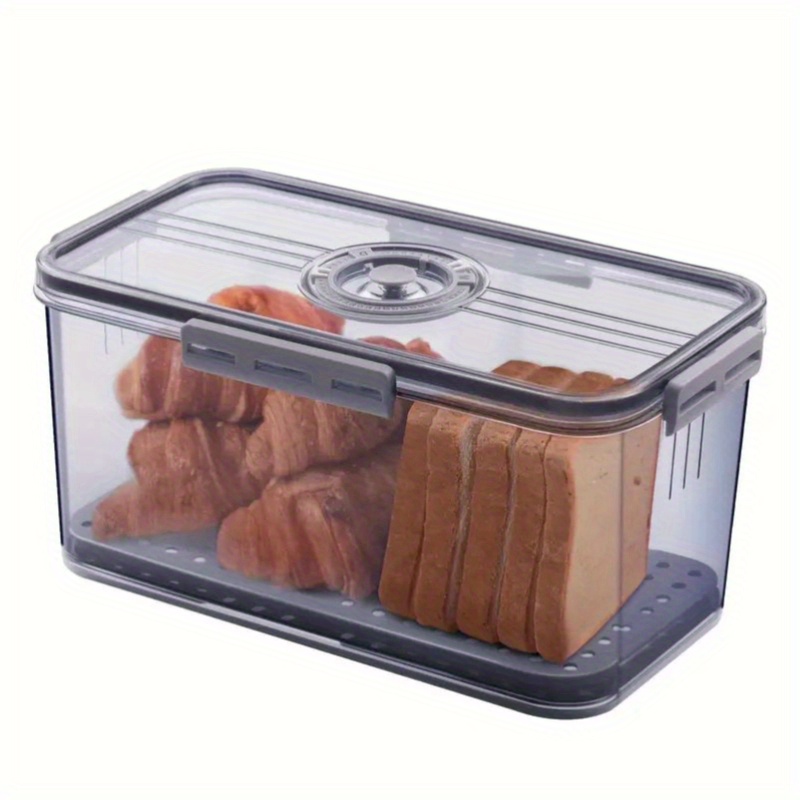 

Leak-proof Bread Storage Box With Airtight Lid - Perfect For Homemade Bread, Toast, Bagels & Pastries - Kitchen Organization Must-have