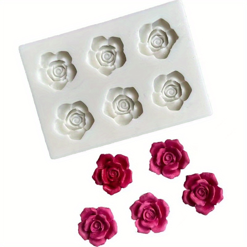 1pc rose plum shape chocolate mold 3d silicone mold flower shape candy mold fondant mold for diy cake decorating tool baking tools kitchen gadgets kitchen accessories home kitchen items details 4