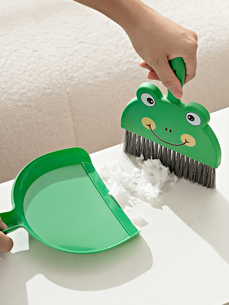   cleaning brush and dustpan set cute animal design durable for travel camping and home use perfect gift idea details 10