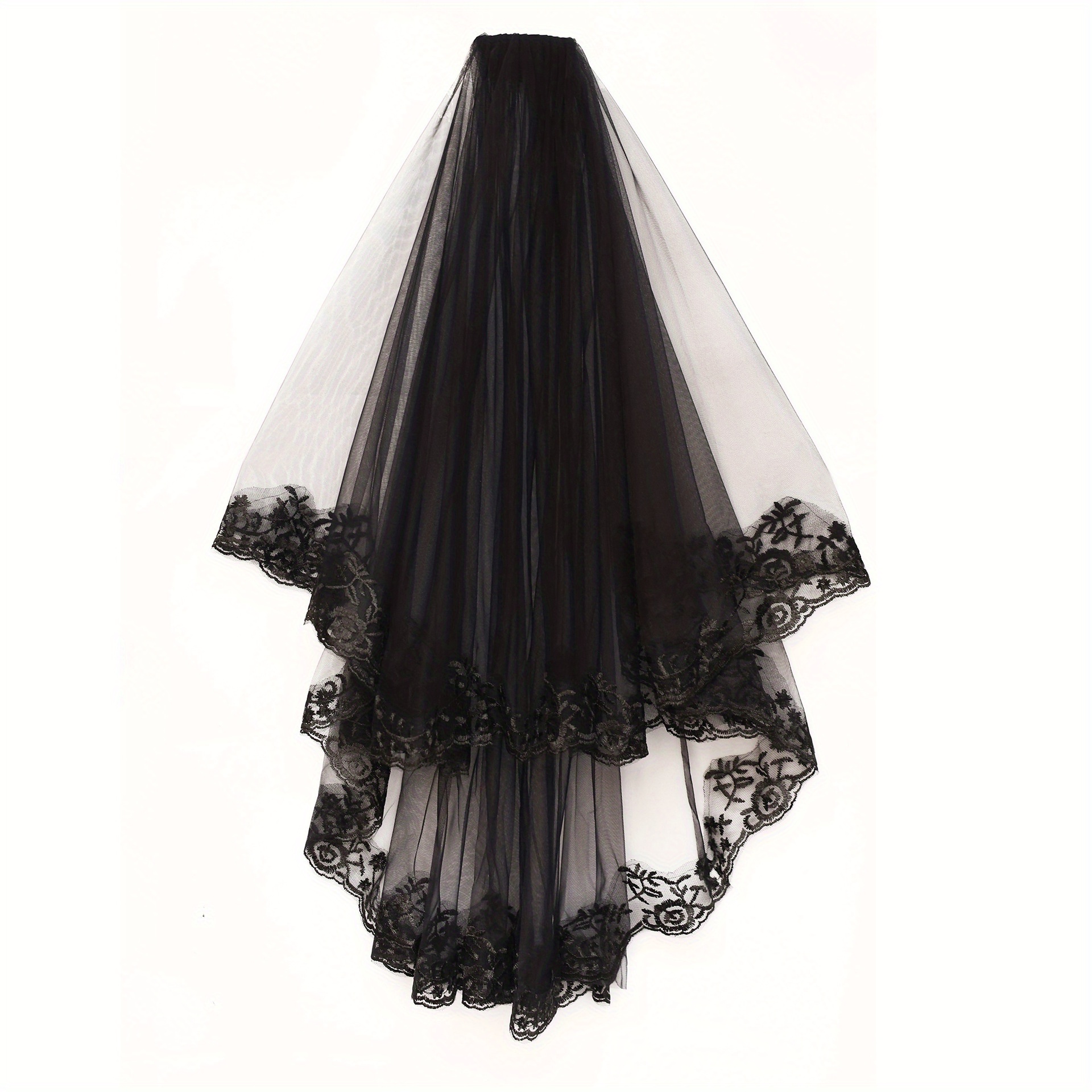 романское черное кружевное вуаль невесты ведьмы косплей аксессуар полиэстер модная головная уборка для женщин детали 1