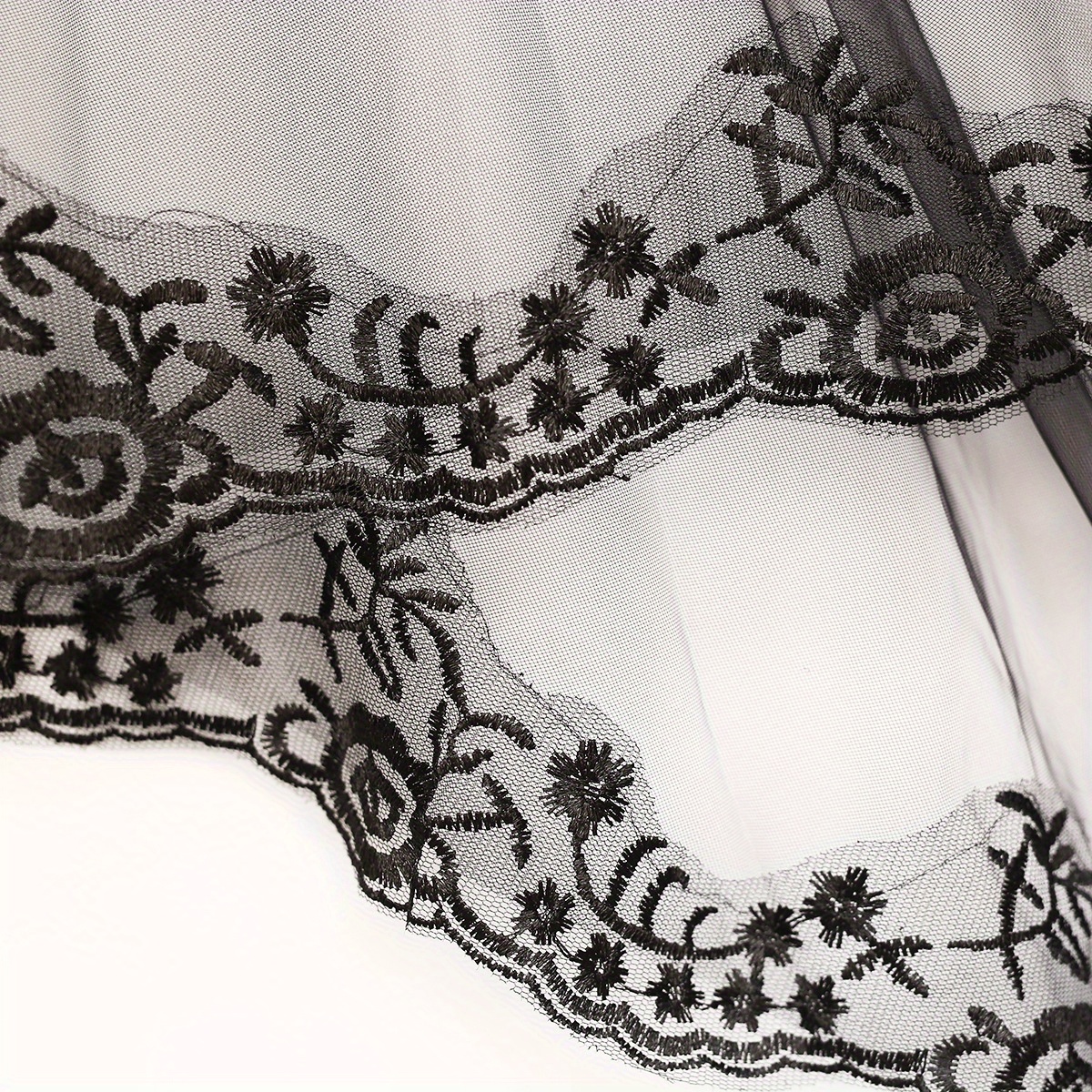 романское черное кружевное вуаль невесты ведьмы косплей аксессуар полиэстер модная головная уборка для женщин детали 3