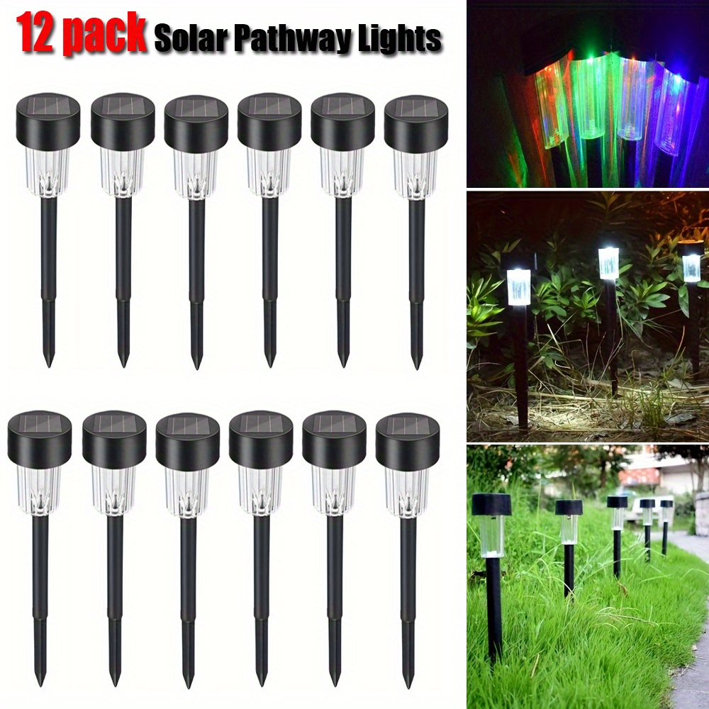 Solar Pathway Lights Outdoor Plastic Solar Powered Garden - Temu South 