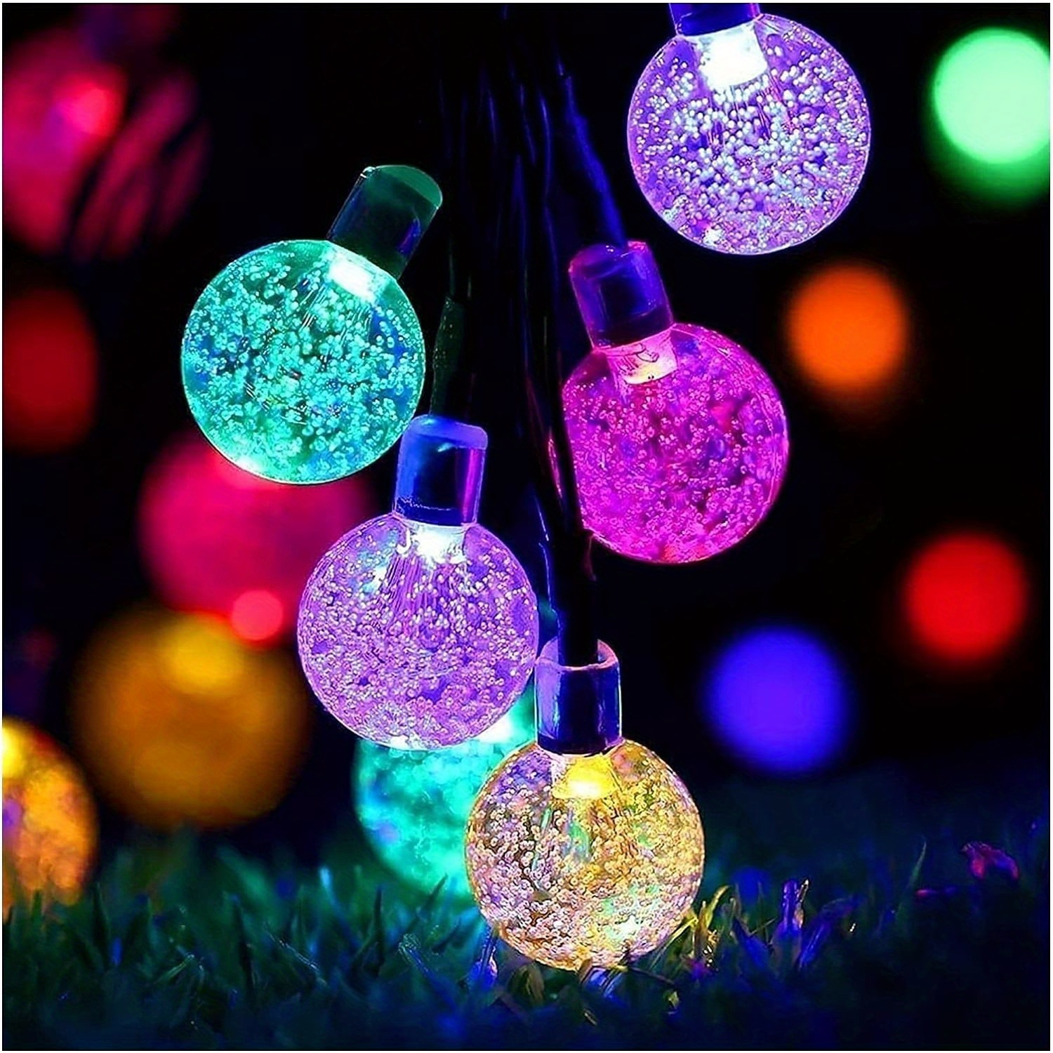 

50led Solar Garden Lights, 8 Mode Indoor/outdoor Solar String Lights For Garden Patio Yard Home Christmas Parties Wedding (multi-coloured)