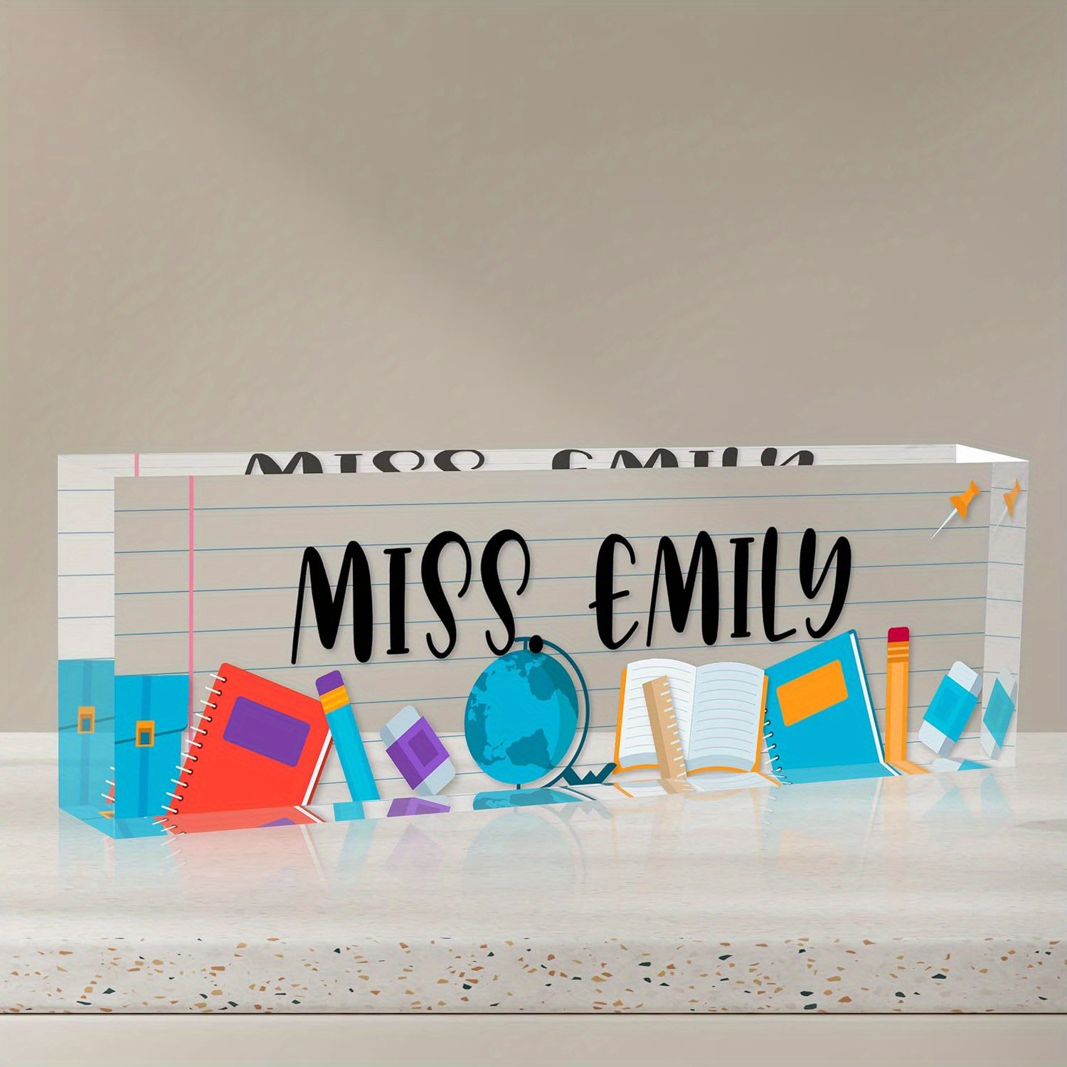 

Teacher Desk - Personalized Decor, For Educators & , Clear Appreciation