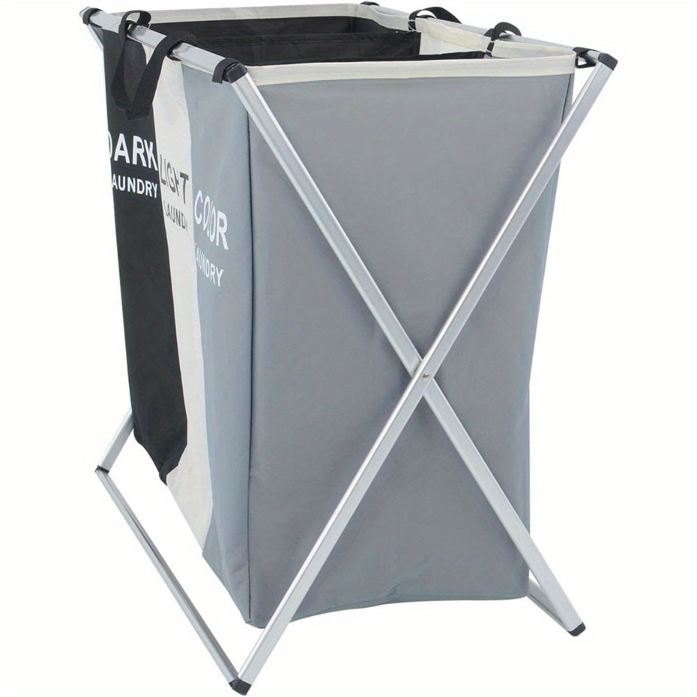 TEMU Foldable Laundry Basket Laundry Storage Basket Large Laundry Basket Folding Laundry Basket Storage Basket With 3 Compartments Suitable For