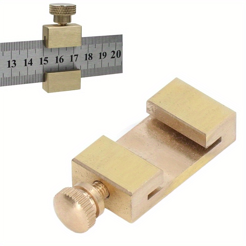 

Ruler Stops Fences, Brass Steel Ruler Positioning Limit Angle Line Locator Woodworking Equipment